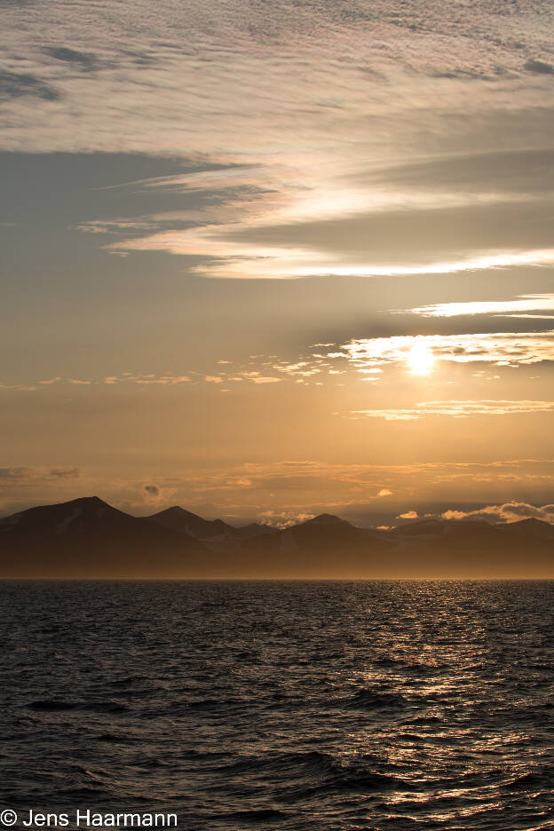 Abendstimmung im Storfjorden - zwischen Spitzbergen und Edgeøya